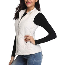 Custom Logo Slim Fit lightweight puffer vest women gilet & waistcoat for autumn